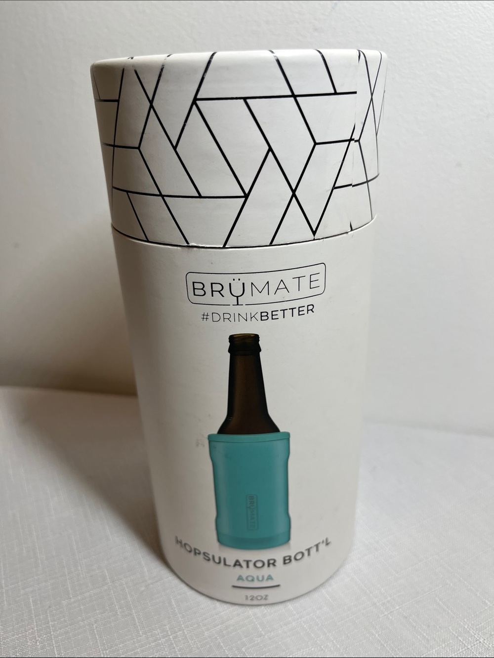 BruMate Hopsulator Bottle Insulator 
Aqua Stainless Steel Beverage Cooler
